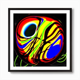 Abstract play of colors Art Print