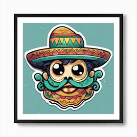 Mexico Sticker 2d Cute Fantasy Dreamy Vector Illustration 2d Flat Centered By Tim Burton Pr (54) Art Print