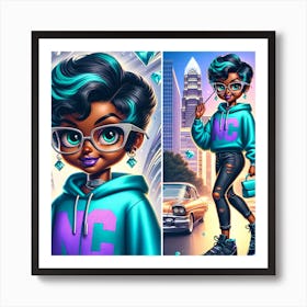 Vibrant Charlotte girl Art Print