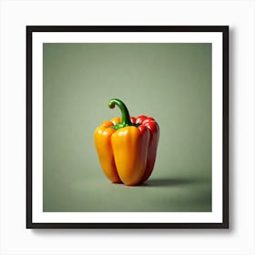 Red Pepper Isolated On Grey Background Art Print