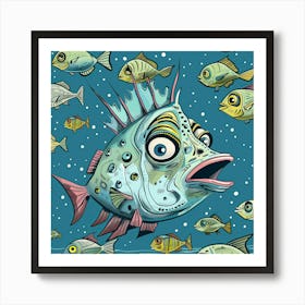 John Dory Fish In A Cartoony Way Art Print