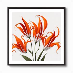 Orange Tulips myluckycharm Art Print