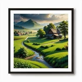 Landscape Painting 7 Art Print