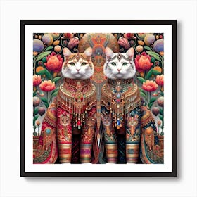 The Majestic Cats 14 Art Print