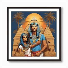 Egyptian Couple Art Print