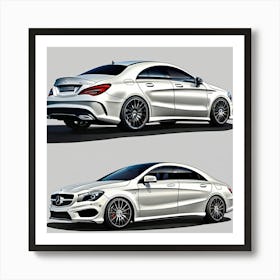 Mercedes CLA Coupe Art Print