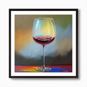 Wine Glass Metal Print Art Print