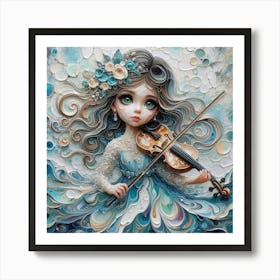 Girl With A Violin Art Print