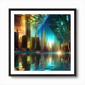 Vibrant Super City Art Print