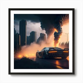 City On Fire (45) Art Print