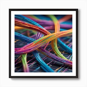 Colorful Wires 24 Art Print