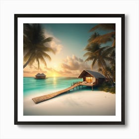 Sunrise On The Beach Art Print