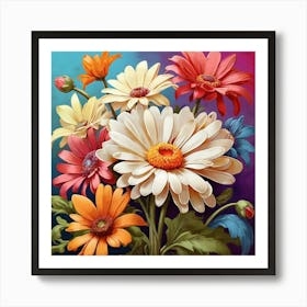 Daisies In A Vase art print Art Print