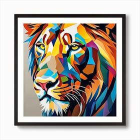 Colorful Lion Art Print