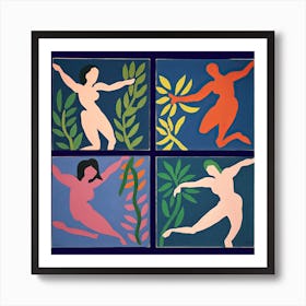 Women Dancing, Shape Study, The Matisse Inspired Art Collection 2 Art Print