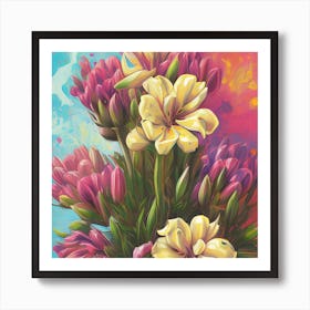 Alstroemeria Flowers 17 Art Print