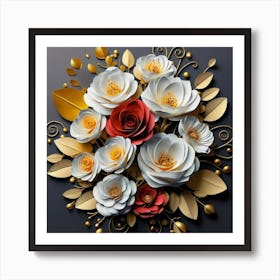 Paper Roses 1 Art Print