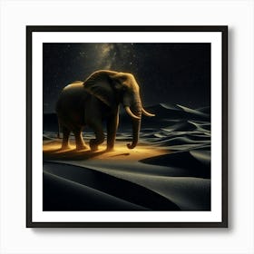 Elephant In The Desert 1 Poster