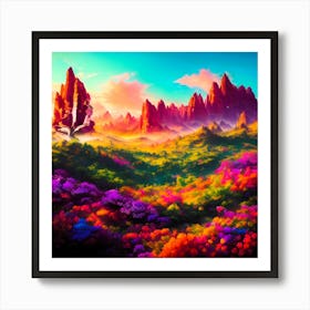 Colorful Landscape Art Print