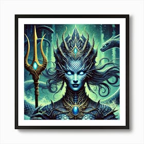 A Detailed Character Portrait Of Queen Serakha Art Print