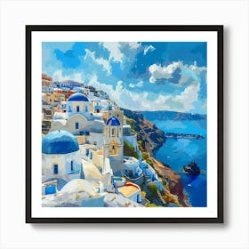 Oia Greece Art Print