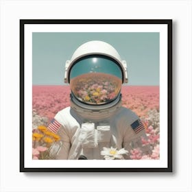 Wildflower Astronaut 2 Art Print