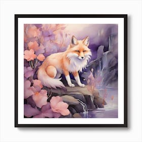 Fox In The Forest Art Print