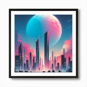 Futuristic Cityscape 32 Art Print