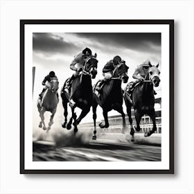 Horse Race 6 Art Print