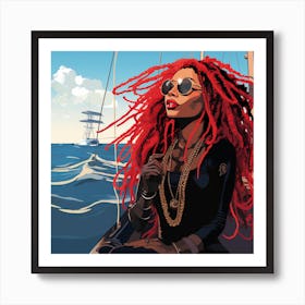 Woman With Red Hair Art Print