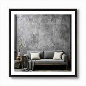 Grey Marble Wall Art Print