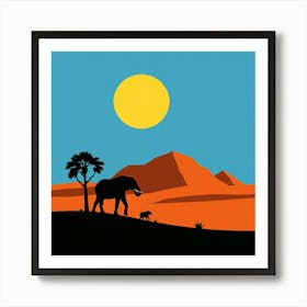 African desert  Art Print