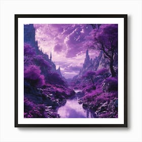 Purple River Art Print