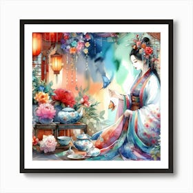 Chinese Lady Art Print