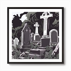 Graveyard 12 Art Print