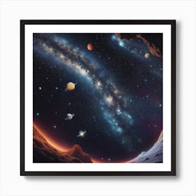 Planets In Space Art Print