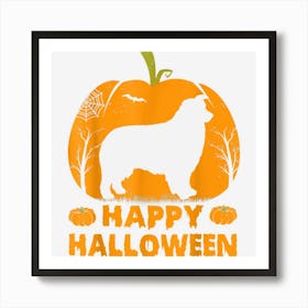 Happy Halloween German Shepherd Pumpkin Dog Boys Women Kids Poster