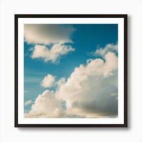 Blue Sky With Clouds 7 Art Print