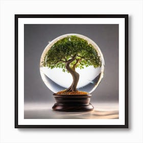 Bonsai Tree In A Glass Ball 5 Art Print