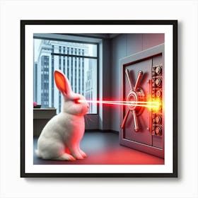 Rabbit In The Bank Art Print