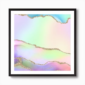 Rainbow Agate Texture 02 Art Print