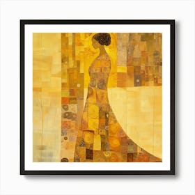 Woman In Yellow Dress Art Print