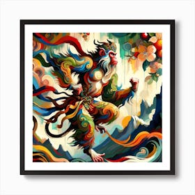 Tibetan Monkey Art Print