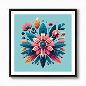 Abstract Floral Painting Art Print