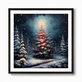 Christmas Cascade of Colors Art Print