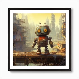 Armadiler Traverse Through A Post Apocalyptic City Where Cute R 08be3522 350e 4cff B37b B66ff7d03bde Art Print