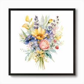 Watercolor Bouquet 2 Art Print