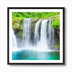 Waterfall - Waterfall Stock Videos & Royalty-Free Footage Art Print