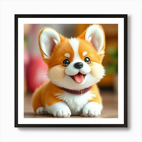 Corgi Puppy 2 Art Print