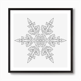 Snowflake Mandala 06 Art Print